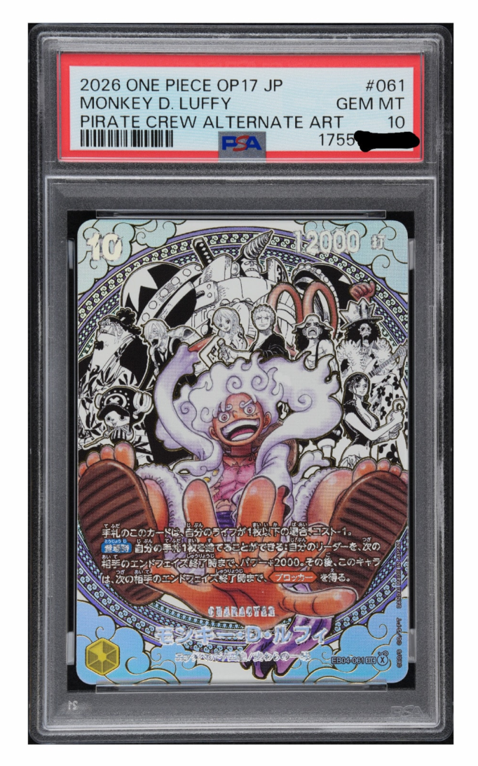 PSA10 - Monkey D. Luffy SEC-SP (Comic Paradise): Pirate Crew Super Parallel [EB04-061] (Booster Pack "World's Strongest Warrior")