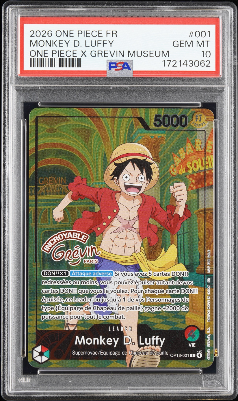 PSA10 - Monkey D. Luffy L [OP13-001] [French Version] (Promotional Card 